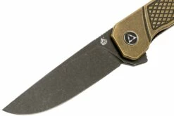 QSP Knife Osprey QS139-D2 Textured Brass, Blackwashed, Couteau De Poche -KNIVESANDTOOLS Magasin QS139 D2 03 qsp knife