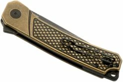 QSP Knife Osprey QS139-D2 Textured Brass, Blackwashed, Couteau De Poche -KNIVESANDTOOLS Magasin QS139 D2 04 qsp knife