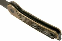 QSP Knife Osprey QS139-D2 Textured Brass, Blackwashed, Couteau De Poche -KNIVESANDTOOLS Magasin QS139 D2 05 qsp knife