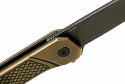 QSP Knife Osprey QS139-D2 Textured Brass, Blackwashed, Couteau De Poche -KNIVESANDTOOLS Magasin QS139 D2 06 qsp knife