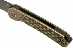QSP Knife Osprey QS139-D2 Textured Brass, Blackwashed, Couteau De Poche -KNIVESANDTOOLS Magasin QS139 D2 07 qsp knife