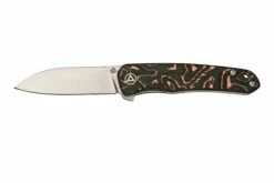 QSP Knife Otter QS140-B1 Satin, Copper Foil Carbonfiber Couteau De Poche