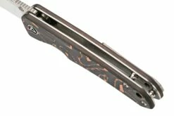 QSP Knife Otter QS140-B1 Satin, Copper Foil Carbonfiber Couteau De Poche -KNIVESANDTOOLS Magasin QS140 B1 07 qsp