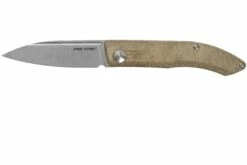 Real Steel Stella Green Canvas Micarta 7057 Knivesandtools Exclusive Couteau De Poche, Poltergeist Design