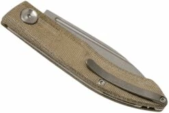 Real Steel Stella Green Canvas Micarta 7057 Knivesandtools Exclusive Couteau De Poche, Poltergeist Design -KNIVESANDTOOLS Magasin RL7057 04 real steel