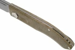 Real Steel Stella Green Canvas Micarta 7057 Knivesandtools Exclusive Couteau De Poche, Poltergeist Design -KNIVESANDTOOLS Magasin RL7057 07 real steel