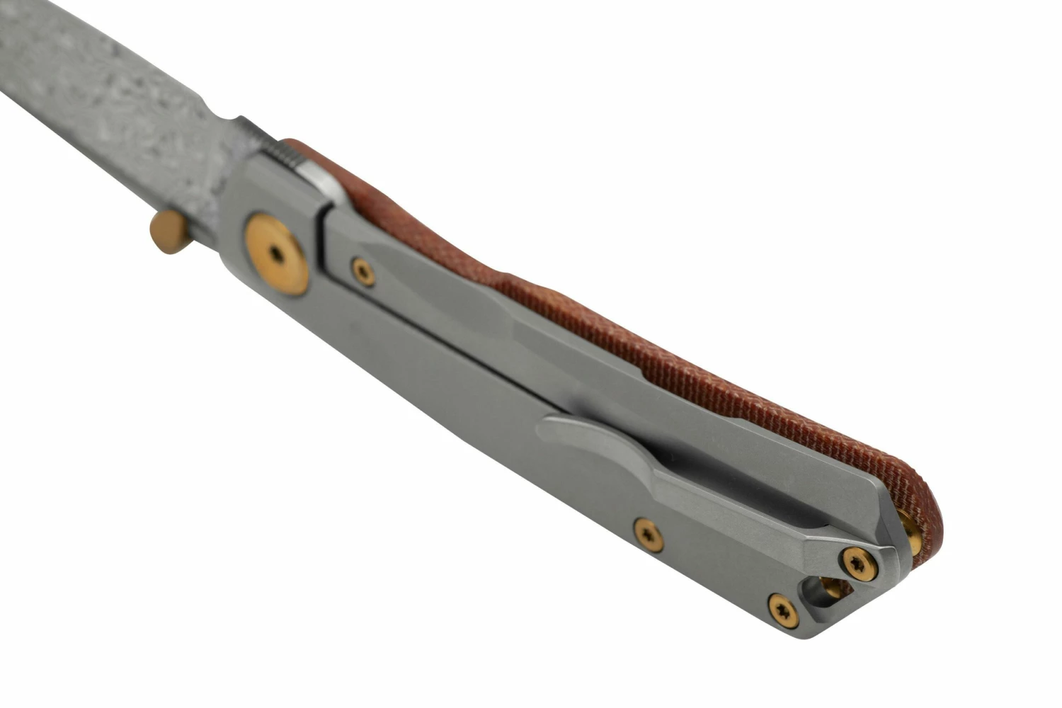 Real Steel Luna Boost Premium, Damascus, Brown Micarta, Couteau De Poche Knivesandtools Exclusive 6 Real Steel Luna Boost Premium, Damascus, Brown Micarta, Couteau De Poche Knivesandtools Exclusive – Image 4