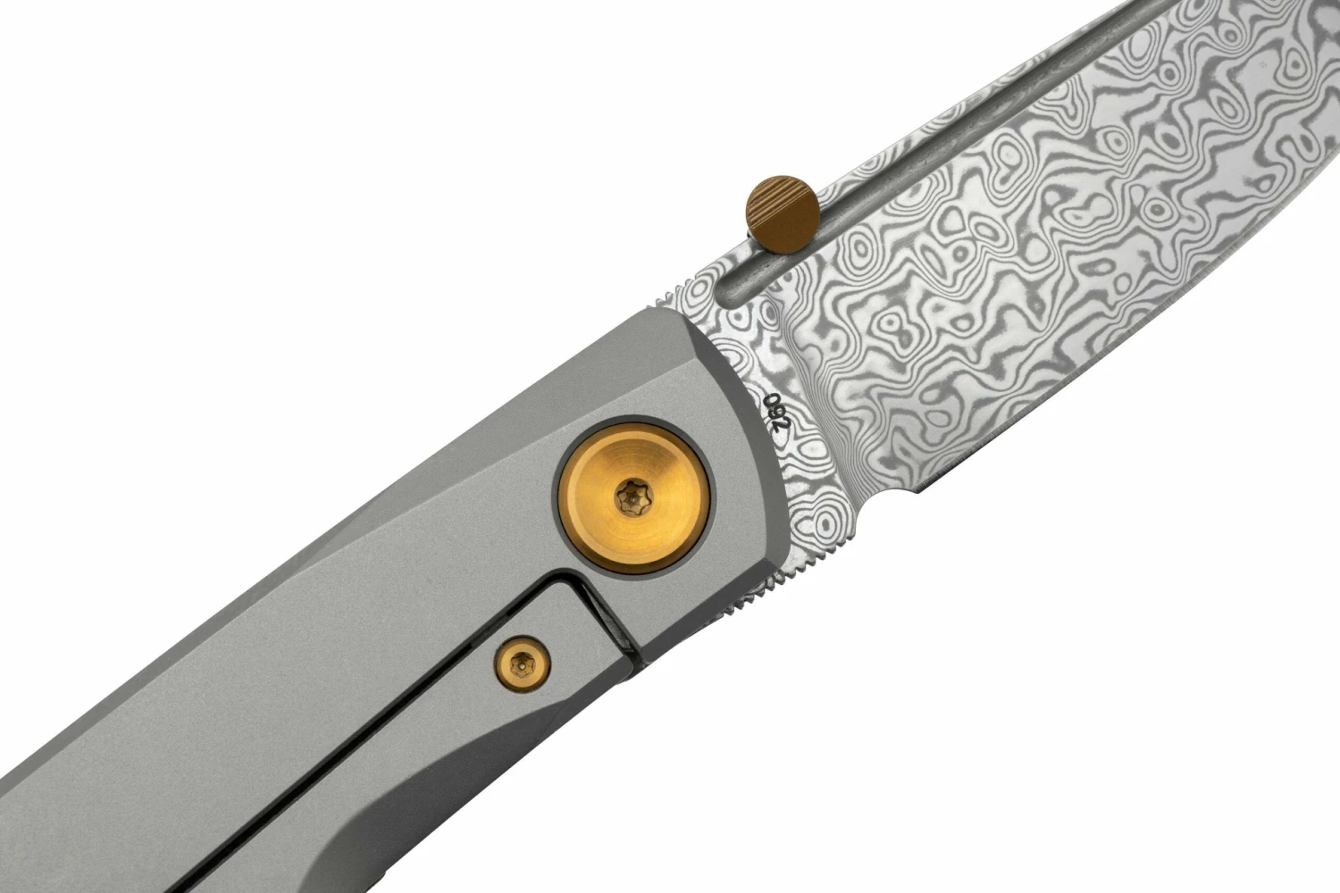 Real Steel Luna Boost Premium, Damascus, Brown Micarta, Couteau De Poche Knivesandtools Exclusive 7 Real Steel Luna Boost Premium, Damascus, Brown Micarta, Couteau De Poche Knivesandtools Exclusive – Image 5