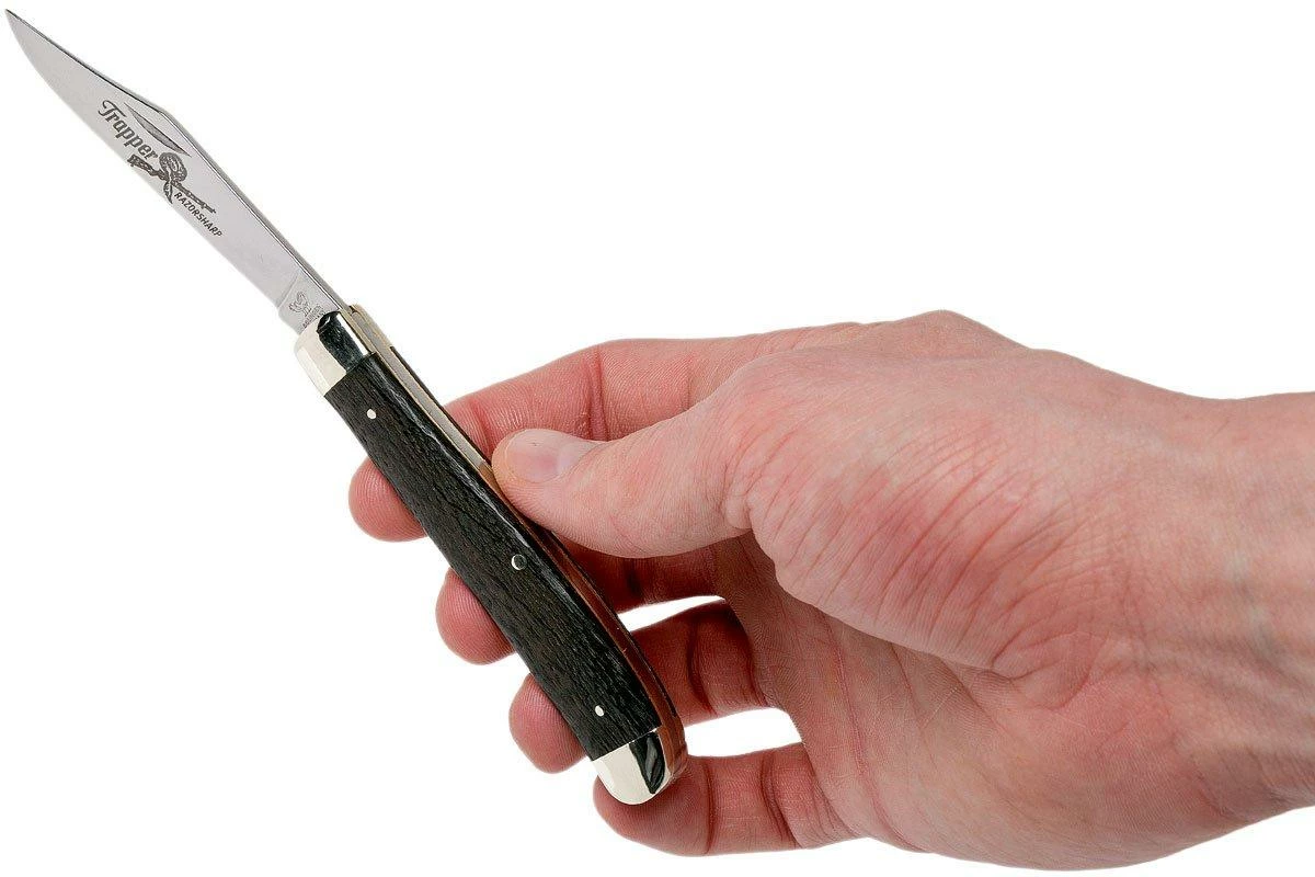 Robert Klaas US Trapper 95mm Bog Oak 412-1-276-TRS Couteau De Poche 9 Robert Klaas US Trapper 95mm Bog Oak 412-1-276-TRS Couteau De Poche – Image 7