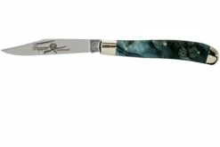 Robert Klaas US Trapper 95mm Blue Poplar Burl 412-1-2MAP-BL-TRS Couteau