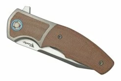 Reate Mini Crossroads M390, Brown Micarta MCR-BRM Couteau De Poche, Kirby Lambert Design -KNIVESANDTOOLS Magasin RT MCR BRM 04 reate