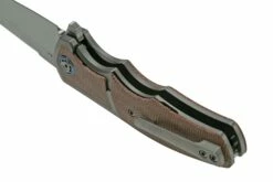 Reate Mini Crossroads M390, Brown Micarta MCR-BRM Couteau De Poche, Kirby Lambert Design -KNIVESANDTOOLS Magasin RT MCR BRM 08 reate