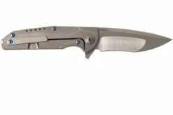 Reate K4 Grey, Damascus Inlay, M390 Satin Finish Couteau De Poche -KNIVESANDTOOLS Magasin RTK4 DAM SF 02 reate rtk4 dam sf 02