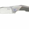 Reate T3000 Marble Carbon Fiber, Blue Hardware Couteau De Poche, Tashi Bharucha Design -KNIVESANDTOOLS Magasin RTT3000 CF B 01 reate