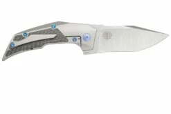 Reate T3000 Marble Carbon Fiber, Blue Hardware Couteau De Poche, Tashi Bharucha Design -KNIVESANDTOOLS Magasin RTT3000 CF B 02 reate