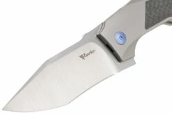 Reate T3000 Marble Carbon Fiber, Blue Hardware Couteau De Poche, Tashi Bharucha Design -KNIVESANDTOOLS Magasin RTT3000 CF B 03 reate