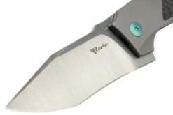 Reate T3000 Marble Carbon Fiber, Green Hardware Couteau De Poche, Tashi Bharucha Design -KNIVESANDTOOLS Magasin RTT3000 CF R 03 reate