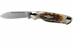 Rough Ryder Mini Canoe Amber Bone RR058 Couteau De Poche Slipjoint -KNIVESANDTOOLS Magasin RY058 03 rough ryder