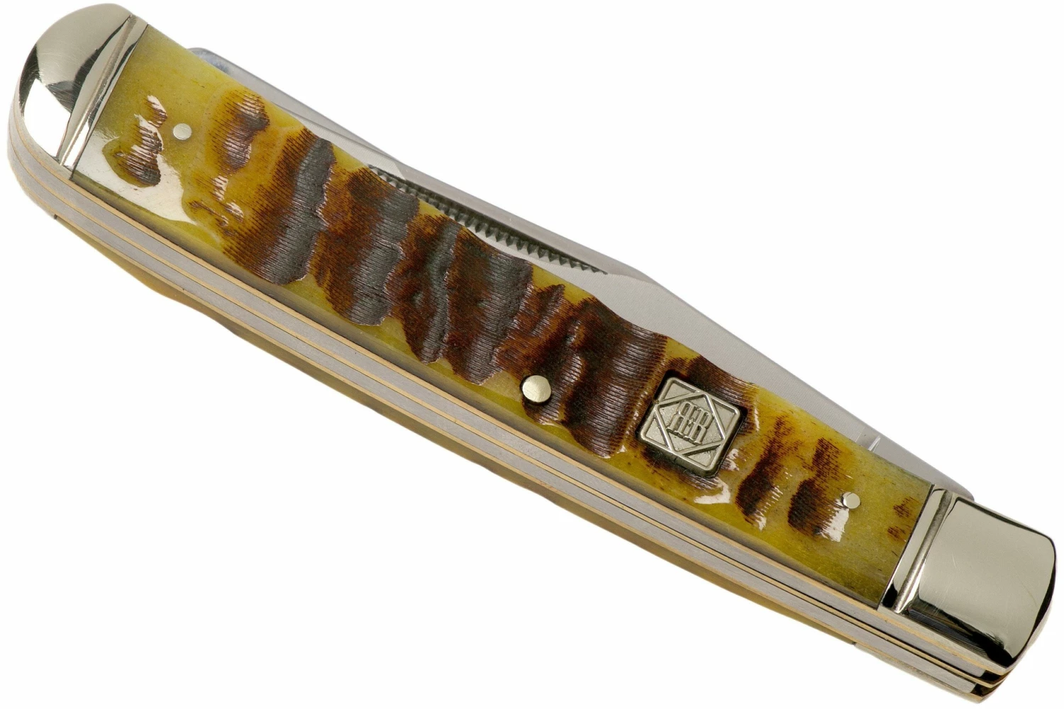 Rough Ryder Ram’s Horn Bone Trapper RR1509 Couteau De Poche 6 Rough Ryder Ram’s Horn Bone Trapper RR1509 Couteau De Poche – Image 4