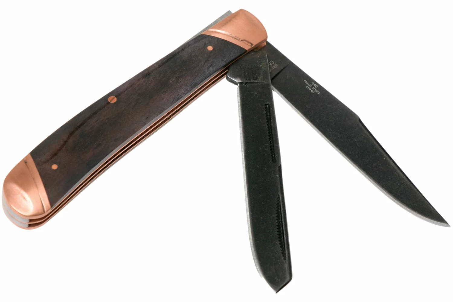 Rough Ryder Trapper Copper Bolster RR1584 Couteau De Poche Slipjoint 4 Rough Ryder Trapper Copper Bolster RR1584 Couteau De Poche Slipjoint – Image 2