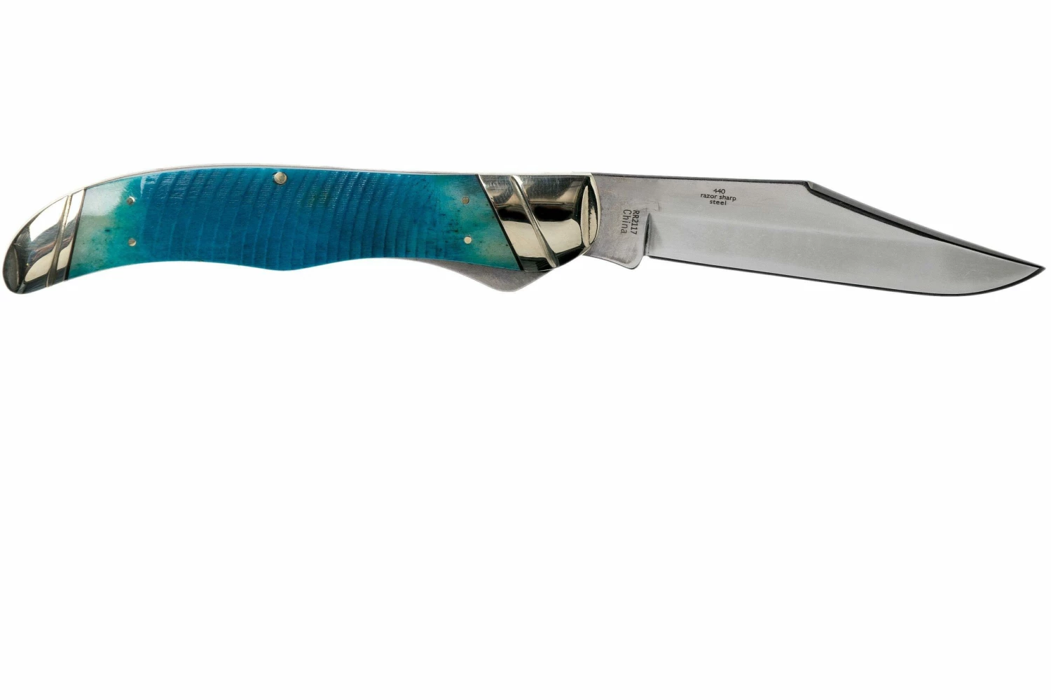 Rough Ryder Black & Blue Folding Hunter RR2117 Couteau De Poche 4 Rough Ryder Black & Blue Folding Hunter RR2117 Couteau De Poche – Image 2