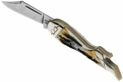 Rough Ryder Lady Leg Knife Cinnamon Stag RR2162 Damascus Slipjoint Couteau De Poche -KNIVESANDTOOLS Magasin RY2162 05 rough ryder