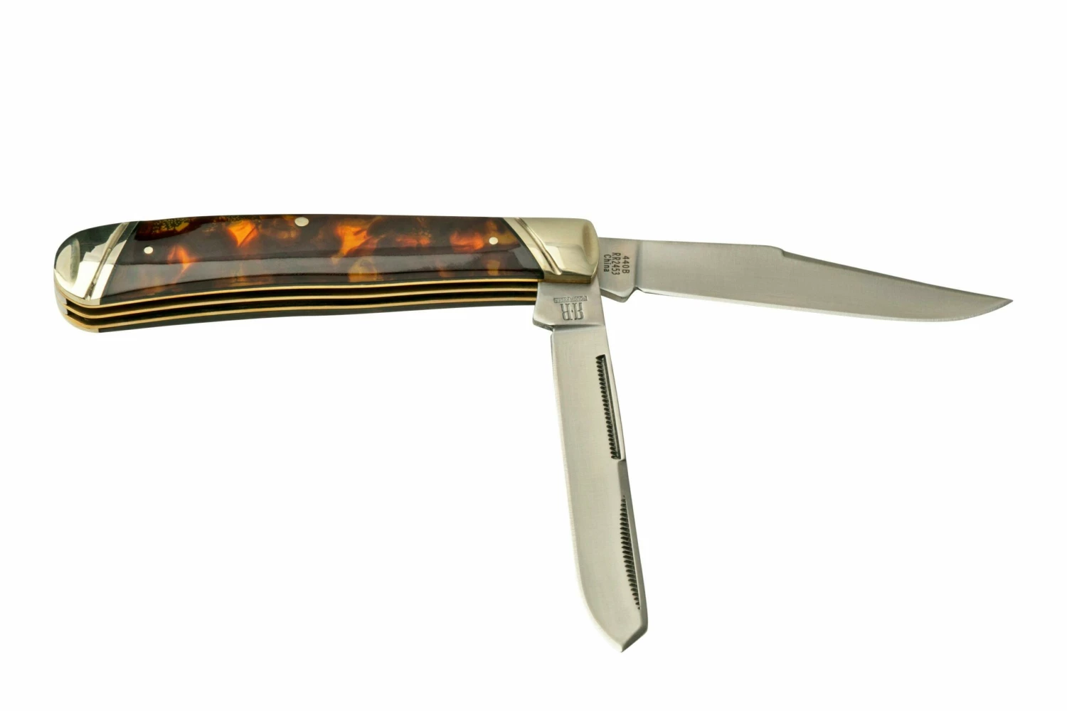Rough Ryder Imitation Tortoise Trapper, RR2453 Couteau De Poche 4 Rough Ryder Imitation Tortoise Trapper, RR2453 Couteau De Poche – Image 2