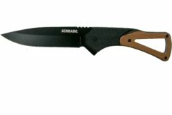 Schrade Fixed Knife 4" Drop Point 1124286 Tan & Black FRN Couteau De Poche