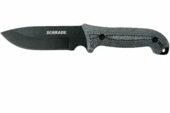 Schrade Frontier 5" Fixed Blade SCHF51M Micarta, 1095 Carbon Steel, Couteau à Lame Fixe Avec Pierre à Aiguiser Et Pierre à Feu