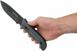 Schrade Frontier 5" Fixed Blade SCHF51M Micarta, 1095 Carbon Steel, Couteau à Lame Fixe Avec Pierre à Aiguiser Et Pierre à Feu -KNIVESANDTOOLS Magasin SCHF51M 06 schrade