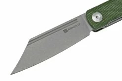 SENCUT Bronte SA08B Stonewashed, Green Micarta, Couteau De Poche -KNIVESANDTOOLS Magasin SESA08B 03 sencut