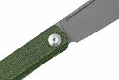 SENCUT Bronte SA08B Stonewashed, Green Micarta, Couteau De Poche -KNIVESANDTOOLS Magasin SESA08B 05 sencut