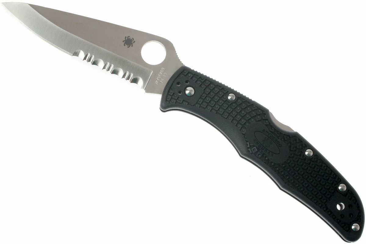 Spyderco Endura 4 C10PSBK Partly Serrated Couteau, De Poche 3 Spyderco Endura 4 C10PSBK Partly Serrated Couteau, De Poche