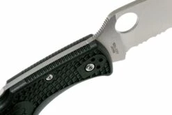 Spyderco Endura 4 Wharncliffe C10FSWCBK Serrated Couteau De Poche -KNIVESANDTOOLS Magasin SPC10FSWCBK 06 spyderco
