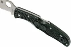 Spyderco Endura 4 Wharncliffe C10FSWCBK Serrated Couteau De Poche -KNIVESANDTOOLS Magasin SPC10FSWCBK 07 spyderco