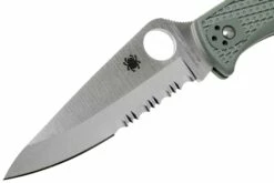 Spyderco Endura 4 Foliage Green C10PSFG Partly Serrated Couteau De Poche -KNIVESANDTOOLS Magasin SPC10PSFG 03 spyderco