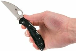 Spyderco Delica 4 Flat Wharncliffe C11FPWCBK Couteau De Poche -KNIVESANDTOOLS Magasin SPC11FPWCBK 08 spyderco spc11fpwcbk 08