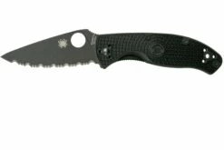 Spyderco Tenacious Lightweight Black C122SBBK FRN Serrated Couteau De Poche