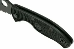 Spyderco Tenacious Lightweight Black C122SBBK FRN Serrated Couteau De Poche -KNIVESANDTOOLS Magasin SPC122SBBK 07 spyderco
