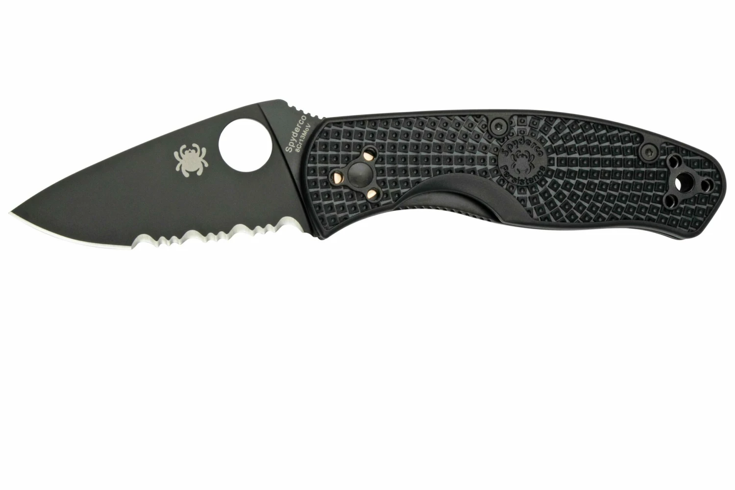 Spyderco Persistence Lightweight Black C136PSBBK FRN Couteau De Poche Partiellement Dentelé 3 Spyderco Persistence Lightweight Black C136PSBBK FRN Couteau De Poche Partiellement Dentelé