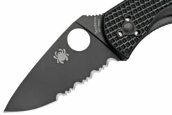 Spyderco Persistence Lightweight Black C136PSBBK FRN Couteau De Poche Partiellement Dentelé 11 Spyderco Persistence Lightweight Black C136PSBBK FRN Couteau De Poche Partiellement Dentelé -KNIVESANDTOOLS Magasin SPC136PSBBK 03 spyderco