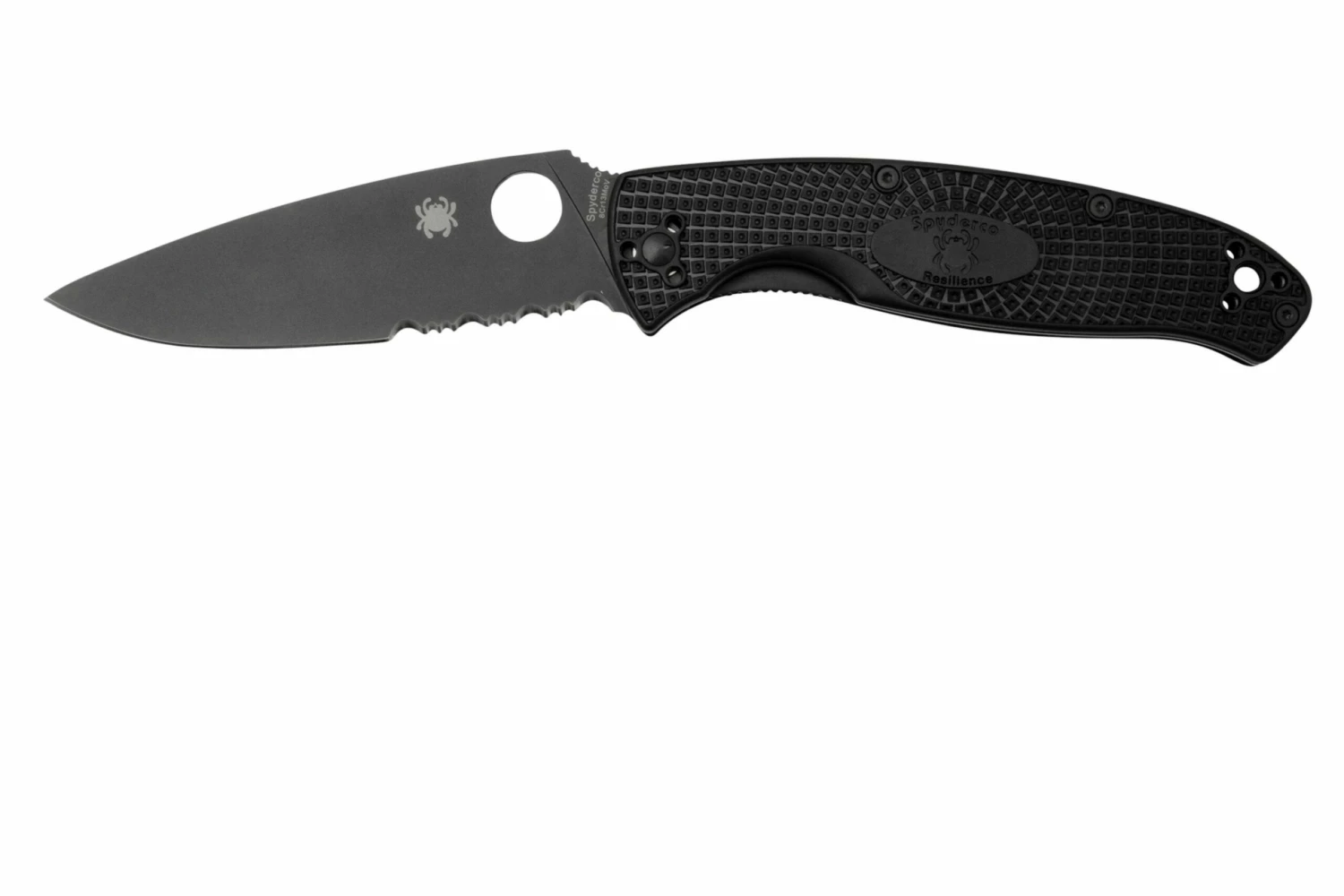 Spyderco Resilience Lightweight Black C142PSBBK FRN Couteau De Poche Partiellement Dentelé 3 Spyderco Resilience Lightweight Black C142PSBBK FRN Couteau De Poche Partiellement Dentelé
