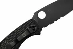 Spyderco Resilience Lightweight Black C142PSBBK FRN Couteau De Poche Partiellement Dentelé 11 Spyderco Resilience Lightweight Black C142PSBBK FRN Couteau De Poche Partiellement Dentelé -KNIVESANDTOOLS Magasin SPC142PSBBK 04 spyderco