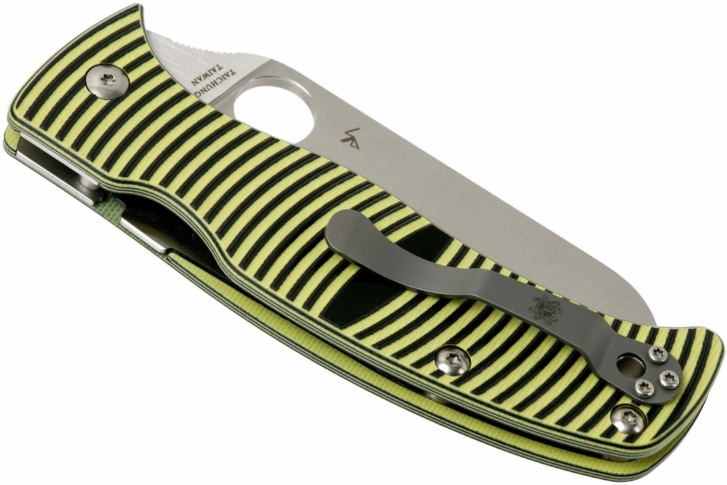 Spyderco Caribbean C217GPSF Sheepfoot Couteau De Poche, Sal Glesser Design 6 Spyderco Caribbean C217GPSF Sheepfoot Couteau De Poche, Sal Glesser Design – Image 4