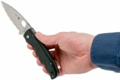 Spyderco Shaman C229GS Serrated Couteau De Poche, Sal Glesser Design -KNIVESANDTOOLS Magasin SPC229GS 08 spyderco spc229gs 08