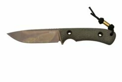 TRC Knives South Pole Apo Finish Green Canvas Micarta, Couteau De Survie