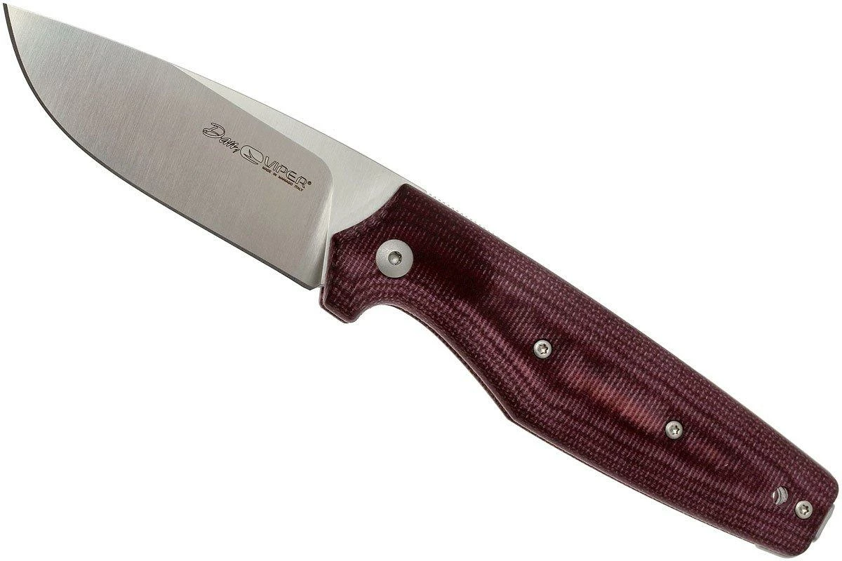 Viper Dan 1 5928CBR Burgundy Micarta N690, Drop-point 4 Viper Dan 1 5928CBR Burgundy Micarta N690, Drop-point – Image 2