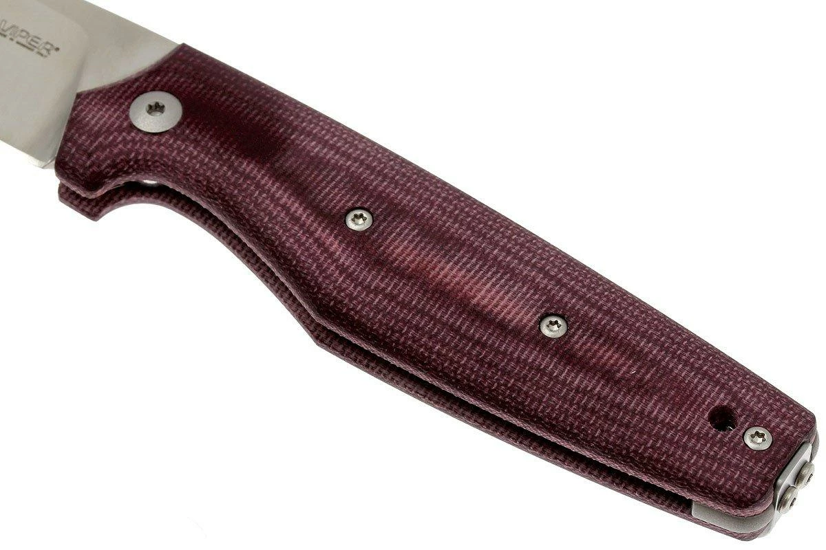 Viper Dan 1 5928CBR Burgundy Micarta N690, Drop-point 7 Viper Dan 1 5928CBR Burgundy Micarta N690, Drop-point – Image 5
