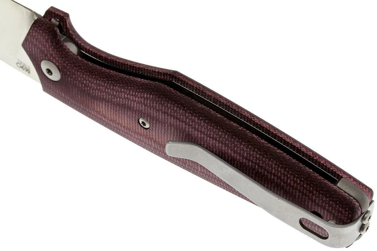 Viper Dan 1 5928CBR Burgundy Micarta N690, Drop-point 8 Viper Dan 1 5928CBR Burgundy Micarta N690, Drop-point – Image 6