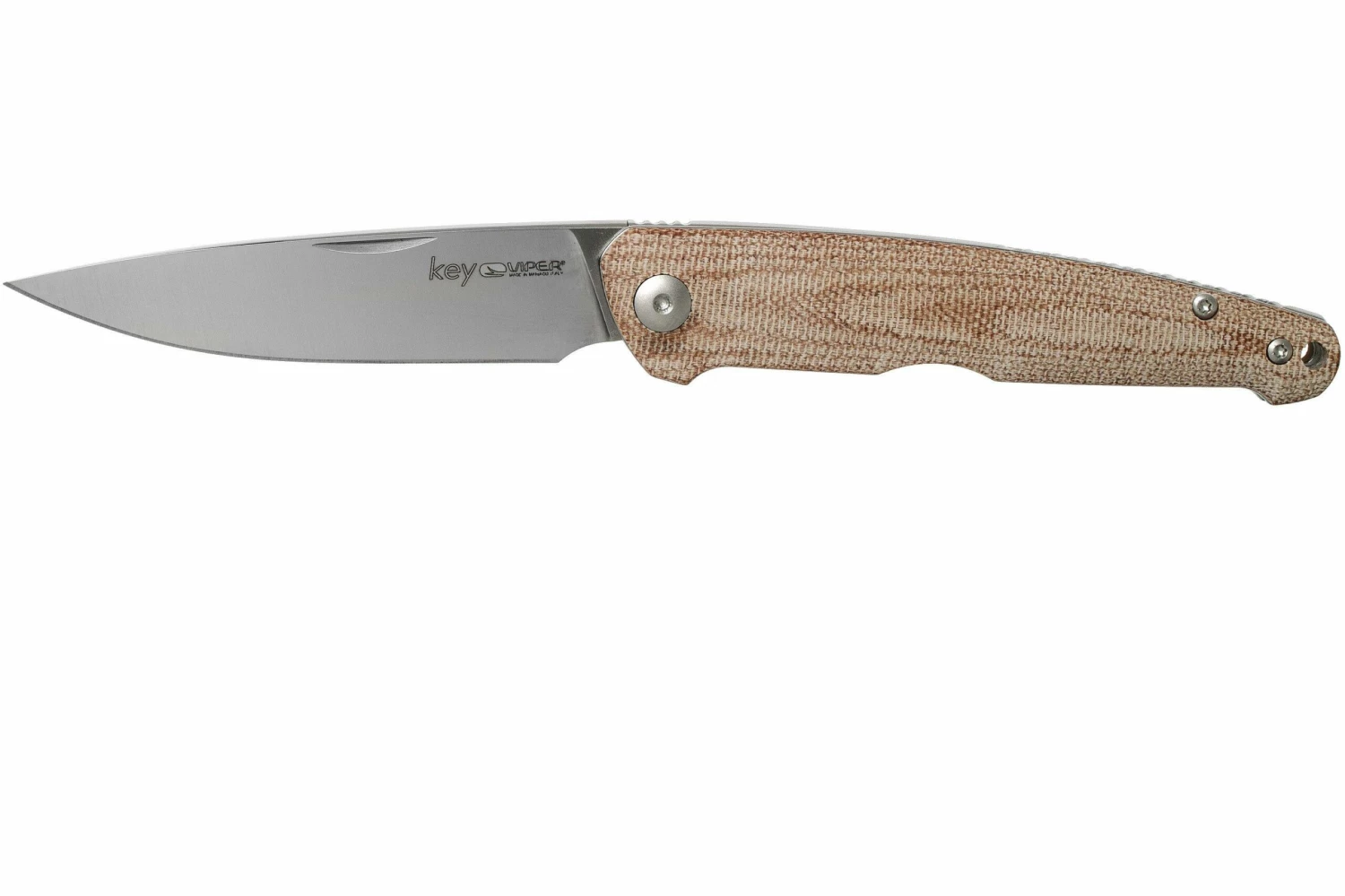 Viper Key V5976CN Natural Canvas Micarta Couteau De Pohce, Jesper Voxnaes Design 3 Viper Key V5976CN Natural Canvas Micarta Couteau De Pohce, Jesper Voxnaes Design